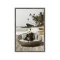 Picture of Panda Sitting on Sofa _GroupedProduct_Rectangle_Portrait_Framed_Matted_