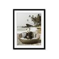 Picture of Panda Sitting on Sofa _GroupedProduct_Rectangle_Portrait_Framed_Matted_