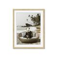 Picture of Panda Sitting on Sofa _GroupedProduct_Rectangle_Portrait_Framed_Matted_