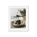 Picture of Panda Sitting on Sofa _GroupedProduct_Rectangle_Portrait_Framed_Matted_