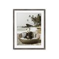 Picture of Panda Sitting on Sofa _GroupedProduct_Rectangle_Portrait_Framed_Matted_