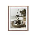 Picture of Panda Sitting on Sofa _GroupedProduct_Rectangle_Portrait_Framed_Matted_