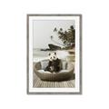 Picture of Panda Sitting on Sofa _GroupedProduct_Rectangle_Portrait_Framed_Matted_