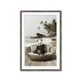 Picture of Panda Sitting on Sofa _GroupedProduct_Rectangle_Portrait_Framed_Matted_
