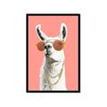 Picture of Llamarama  with glass _GroupedProduct_Rectangle_Portrait_Framed_Matted_