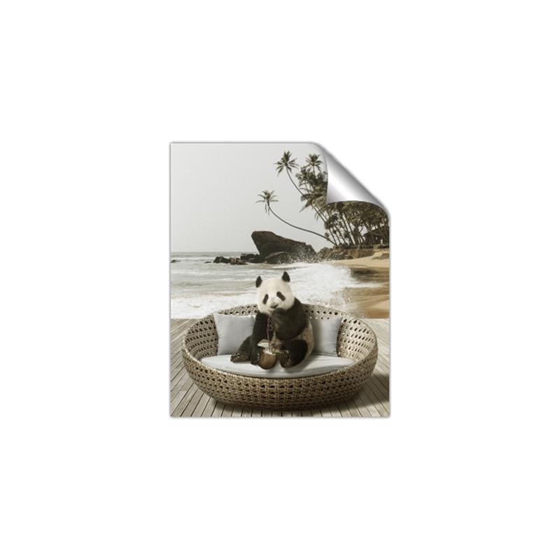 Picture of Panda Sitting on Sofa _GroupedProduct_Rectangle_Portrait_Unframed_Print_Only_