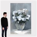 Picture of Vase with beautiful flower _GroupedProduct_Rectangle_Portrait_Canvas_