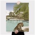 Picture of Gepard in water _GroupedProduct_Rectangle_Portrait_Canvas_