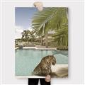 Picture of Gepard in water _GroupedProduct_Rectangle_Portrait_Canvas_
