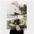 Picture of Panda Sitting on Sofa _GroupedProduct_Rectangle_Portrait_Canvas_
