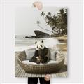 Picture of Panda Sitting on Sofa _GroupedProduct_Rectangle_Portrait_Canvas_