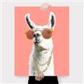 Picture of Llamarama  with glass _GroupedProduct_Rectangle_Portrait_Canvas_