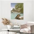 Picture of Gepard in water _GroupedProduct_Rectangle_Portrait_Canvas_