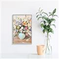 Picture of Soft Floral Burst _GroupedProduct_Rectangle_Portrait_Canvas_Framed_