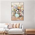 Picture of Soft Floral Burst _GroupedProduct_Rectangle_Portrait_Canvas_Framed_