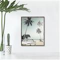 Picture of Palms & Cool Car _GroupedProduct_Rectangle_Portrait_Photography _GroupedProduct_Rectangle_Portrait_Canvas_Framed_