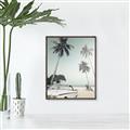 Picture of Palms & Cool Car _GroupedProduct_Rectangle_Portrait_Photography _GroupedProduct_Rectangle_Portrait_Canvas_Framed_
