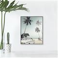 Picture of Palms & Cool Car _GroupedProduct_Rectangle_Portrait_Photography _GroupedProduct_Rectangle_Portrait_Canvas_Framed_