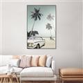 Picture of Palms & Cool Car _GroupedProduct_Rectangle_Portrait_Photography _GroupedProduct_Rectangle_Portrait_Canvas_Framed_