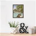 Picture of Gepard in water _GroupedProduct_Rectangle_Portrait_Canvas_Framed_