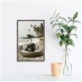 Picture of Panda Sitting on Sofa _GroupedProduct_Rectangle_Portrait_Canvas_Framed_