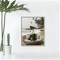 Picture of Panda Sitting on Sofa _GroupedProduct_Rectangle_Portrait_Canvas_Framed_