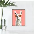 Picture of Llamarama  with glass _GroupedProduct_Rectangle_Portrait_Canvas_Framed_