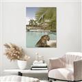 Picture of Gepard in water _GroupedProduct_Rectangle_Portrait_Unframed_Print_Only_