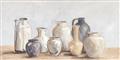 Picture of Vases on wooden table _GroupedProduct_Rectangle_Landscape_Unframed_Print_Only_
