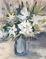Picture of Bouquet in Blue Vase _GroupedProduct_Rectangle_Portrait_Unframed_Print_Only_