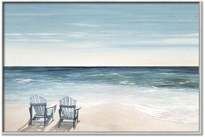 Picture of Two  Adirondack Chairs on the Beach