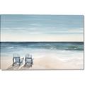 Picture of Two  Adirondack Chairs on the Beach _GroupedProduct_Rectangle_Landscape_Canvas_