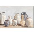 Picture of Vases on wooden table _GroupedProduct_Rectangle_Landscape_Canvas_