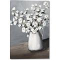 Picture of White flower in vase _GroupedProduct_Rectangle_Portrait_Canvas_