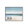 Picture of Two  Adirondack Chairs on the Beach _GroupedProduct_Rectangle_Landscape_Canvas_Framed_