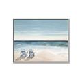 Picture of Two  Adirondack Chairs on the Beach _GroupedProduct_Rectangle_Landscape_Canvas_Framed_