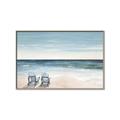 Picture of Two  Adirondack Chairs on the Beach _GroupedProduct_Rectangle_Landscape_Canvas_Framed_