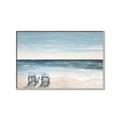 Picture of Two  Adirondack Chairs on the Beach _GroupedProduct_Rectangle_Landscape_Canvas_Framed_