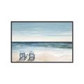 Picture of Two  Adirondack Chairs on the Beach _GroupedProduct_Rectangle_Landscape_Canvas_Framed_
