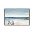 Picture of Two  Adirondack Chairs on the Beach _GroupedProduct_Rectangle_Landscape_Canvas_Framed_
