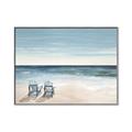 Picture of Two  Adirondack Chairs on the Beach _GroupedProduct_Rectangle_Landscape_Canvas_Framed_