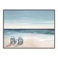Picture of Two  Adirondack Chairs on the Beach _GroupedProduct_Rectangle_Landscape_Canvas_Framed_