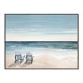 Picture of Two  Adirondack Chairs on the Beach _GroupedProduct_Rectangle_Landscape_Canvas_Framed_