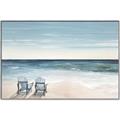 Picture of Two  Adirondack Chairs on the Beach _GroupedProduct_Rectangle_Landscape_Canvas_Framed_