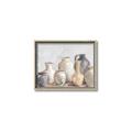 Picture of Vases on wooden table _GroupedProduct_Rectangle_Landscape_Canvas_Framed_