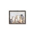 Picture of Vases on wooden table _GroupedProduct_Rectangle_Landscape_Canvas_Framed_