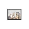 Picture of Vases on wooden table _GroupedProduct_Rectangle_Landscape_Canvas_Framed_