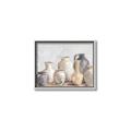 Picture of Vases on wooden table _GroupedProduct_Rectangle_Landscape_Canvas_Framed_