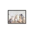 Picture of Vases on wooden table _GroupedProduct_Rectangle_Landscape_Canvas_Framed_