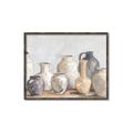 Picture of Vases on wooden table _GroupedProduct_Rectangle_Landscape_Canvas_Framed_